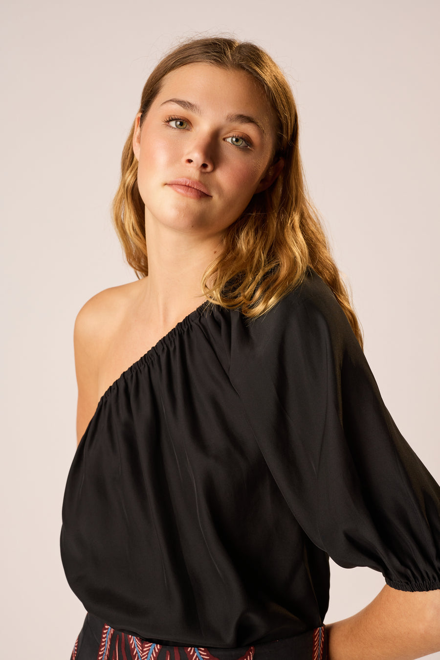 Erin Top in Black Silk