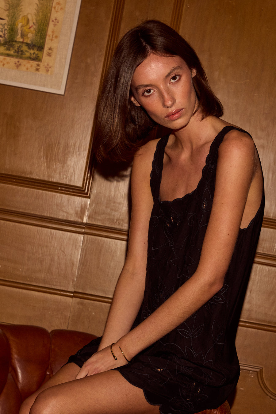 Nadia Dress in Black Silk