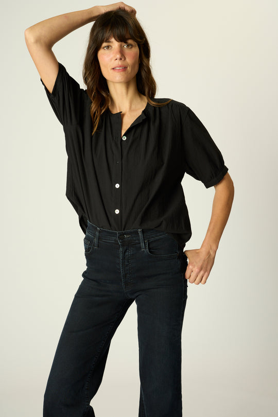 Violet Top in Black