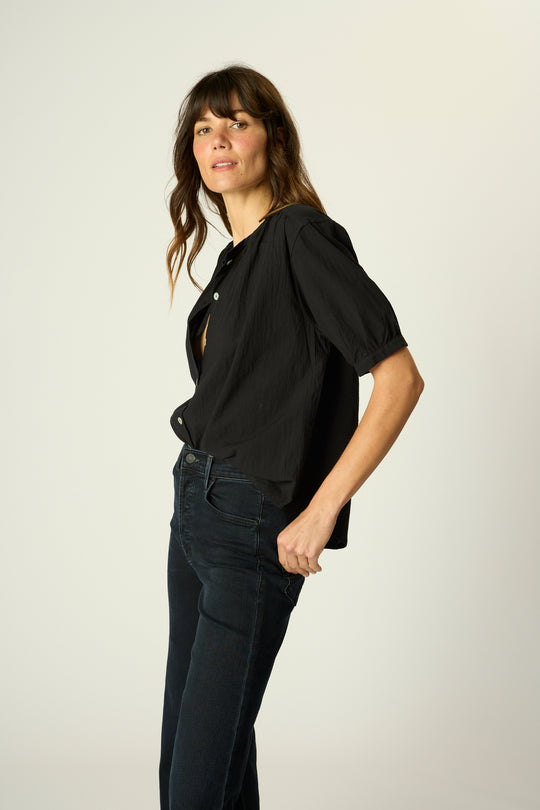 Violet Top in Black