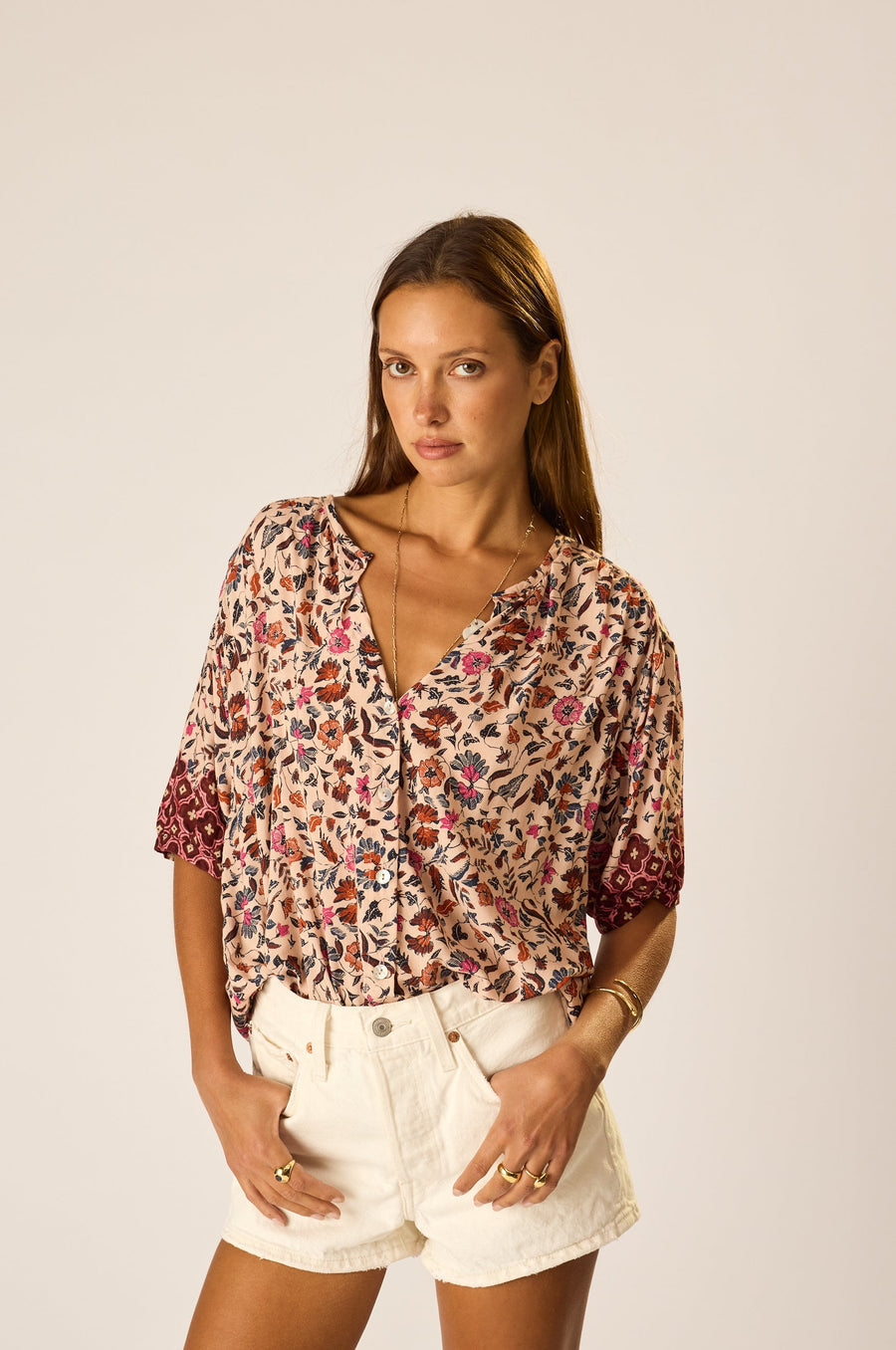 Violet Top in Wildflower Spice