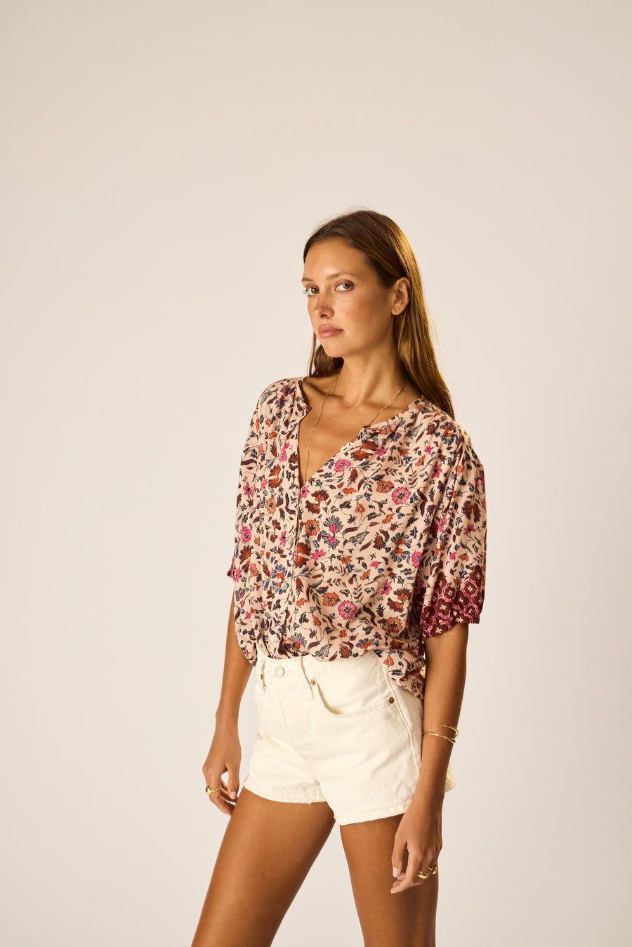 Violet Top in Wildflower Spice
