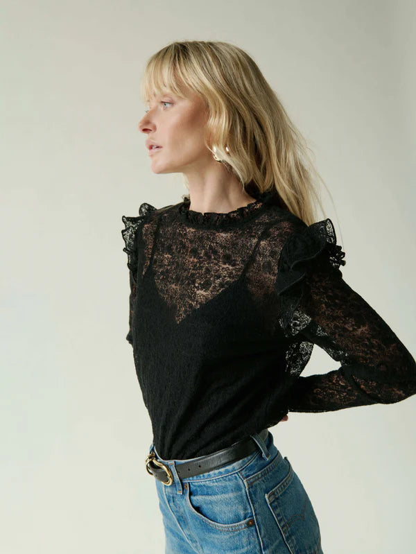 Cara Top in Jet Black