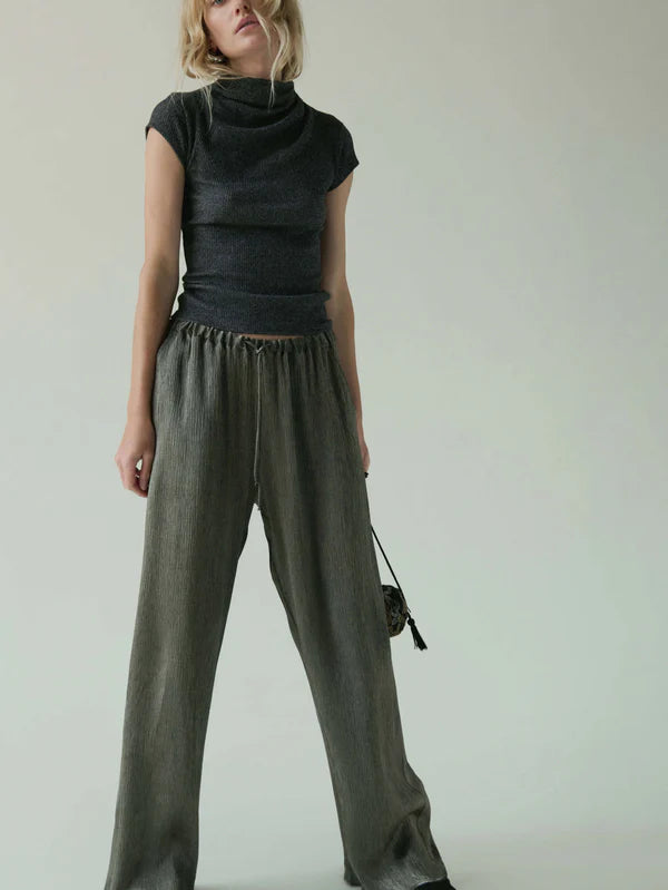 Paloma Pant in Graphite Foil