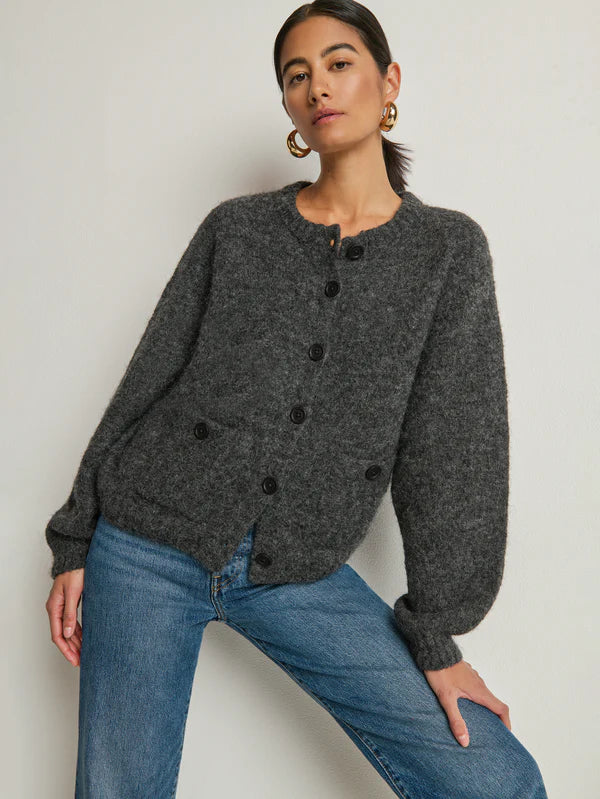 Tessa Cardigan in Heather Charcoal