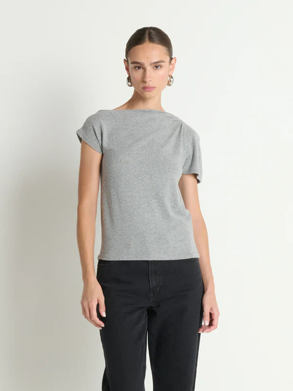 Rosie Knot Top in Heather Grey