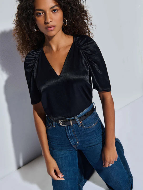 Lena Top in Jet Black