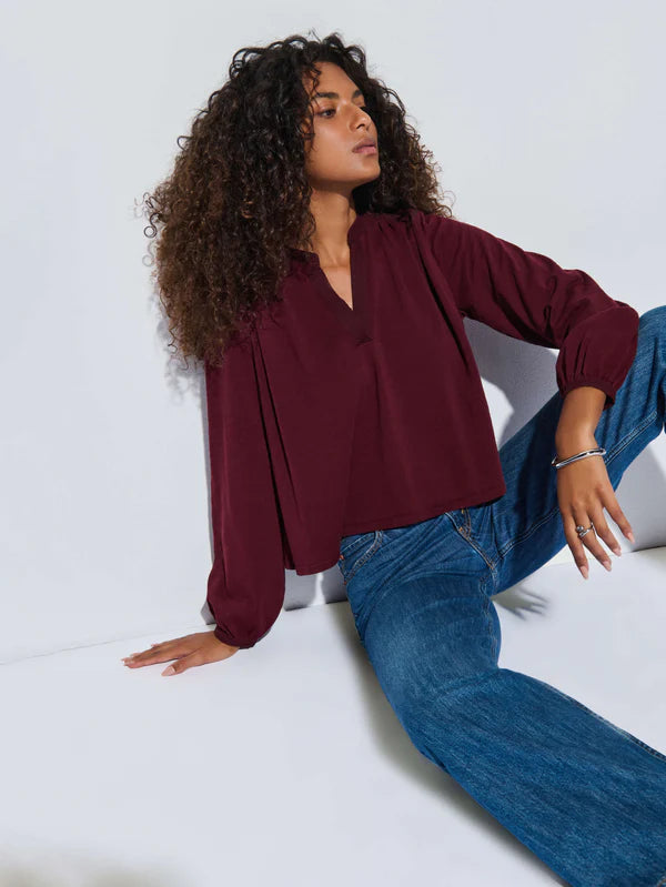 Maya Top in Bordeaux