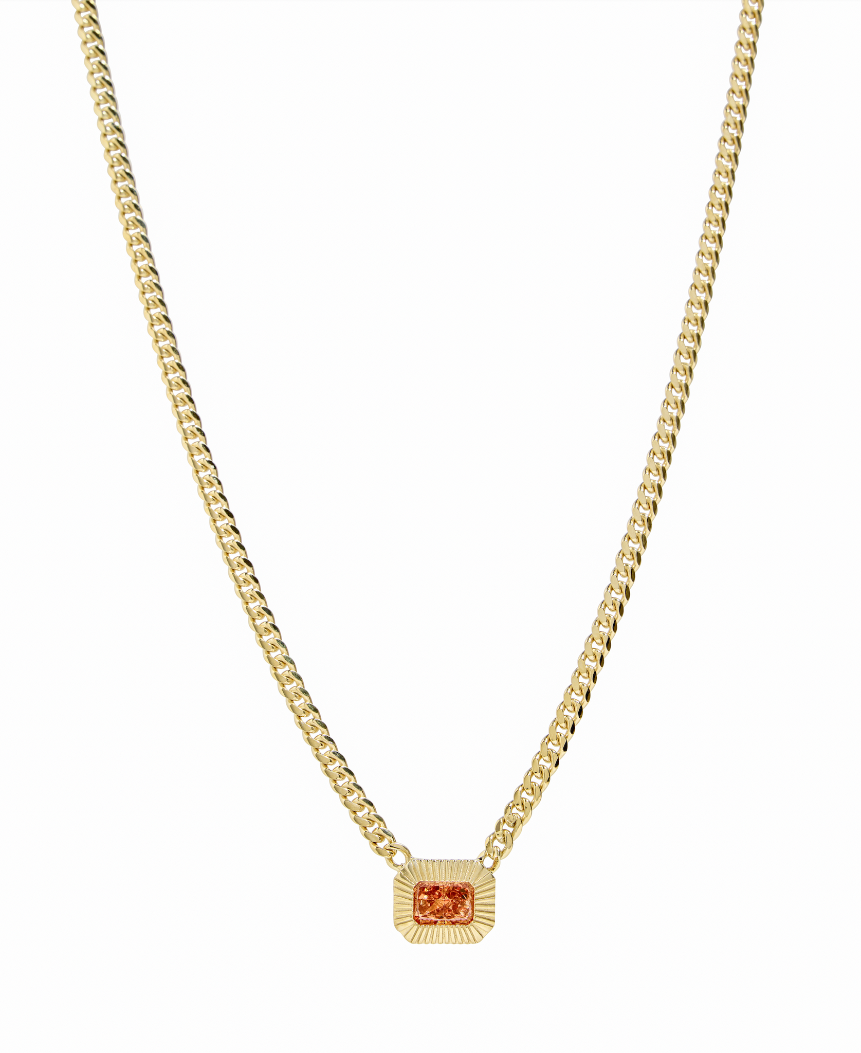Astor Necklace in Gold and Orange Crystal