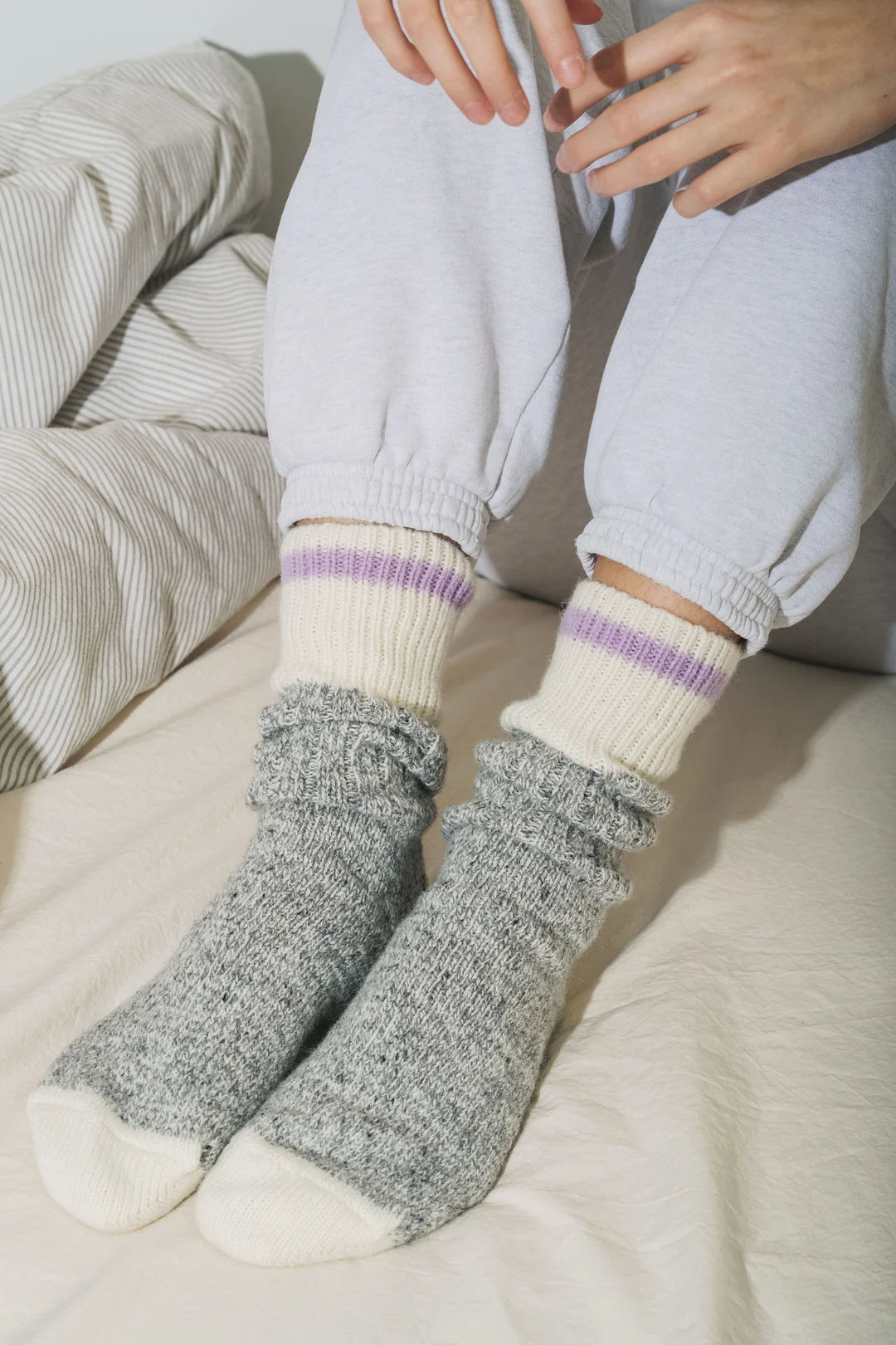 Wool Camp Socks in Crimson