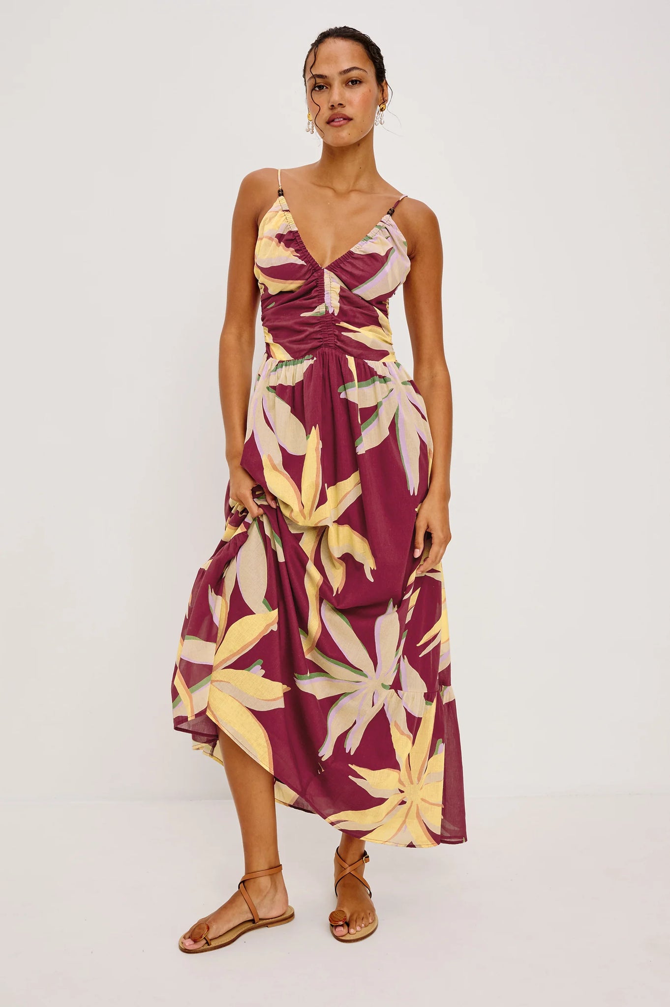 Palm Dress in Red Palma