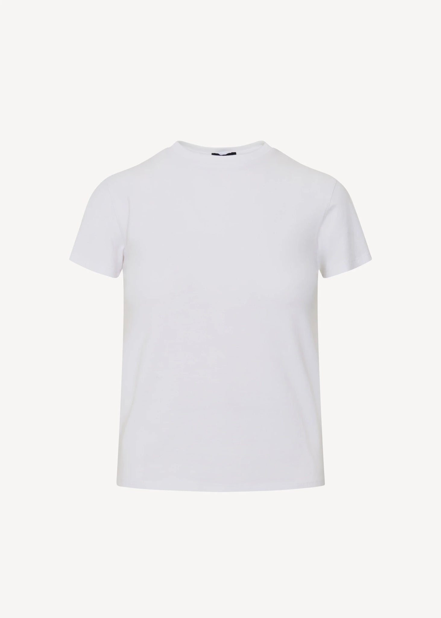 Pima Cotton Stretch Slim T-Shirt in White