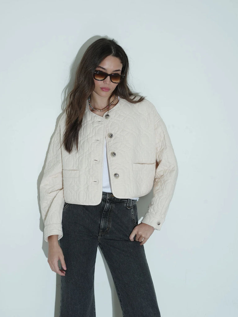 Paley Quilted Jacket in Soft Sand