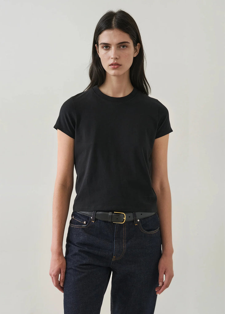 Iconic Pima Stretch Baby Tee in Black