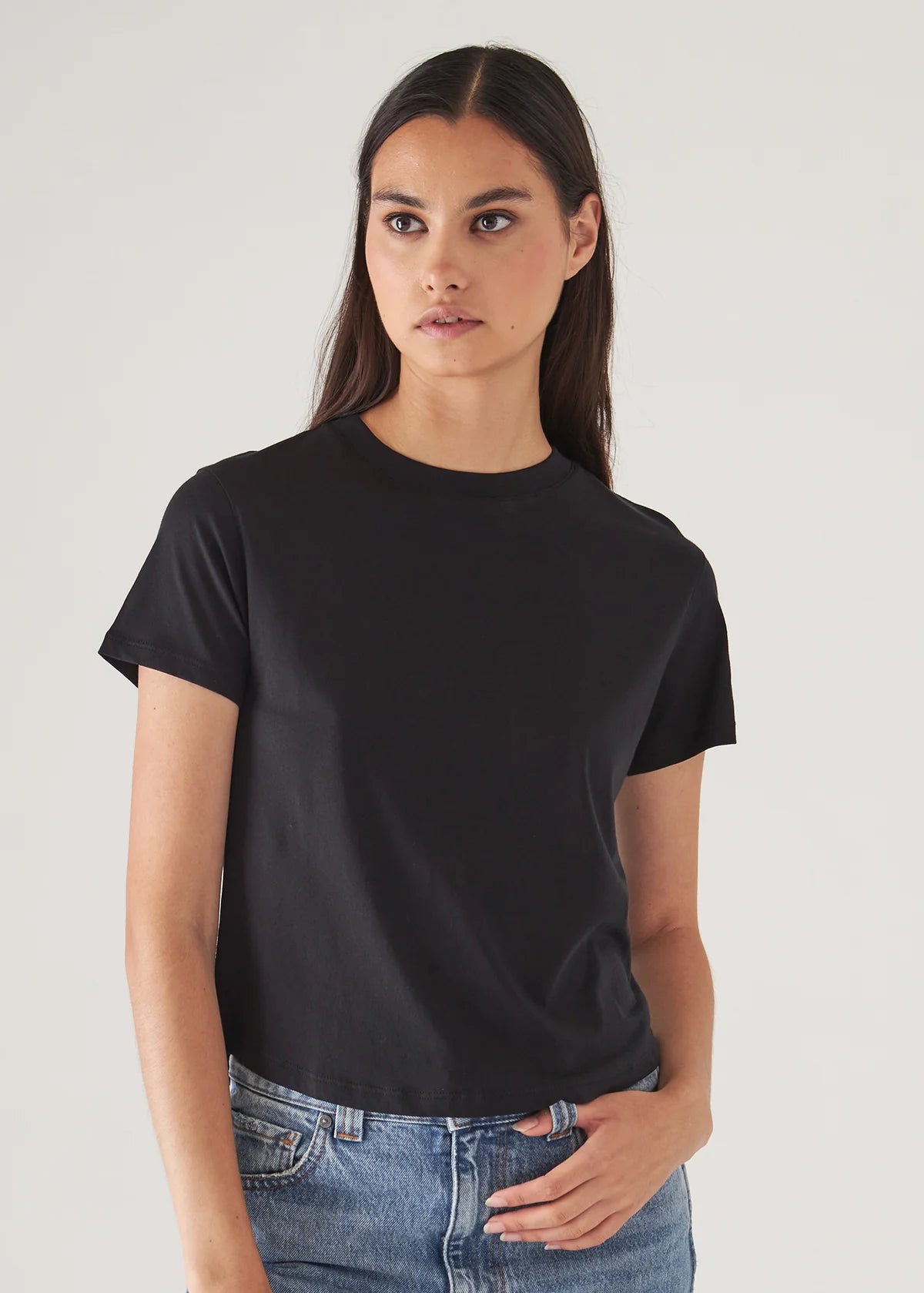 Lightweight Pima Cotton Baby T-Shirt in Black