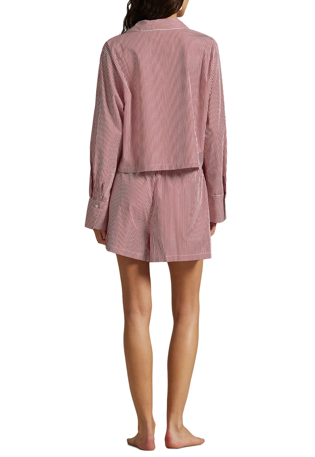 Crop Boxer PJ Set in Classic Red