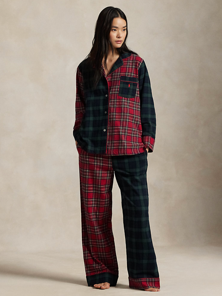 Madison Pajama Set in Black Watch/Estate