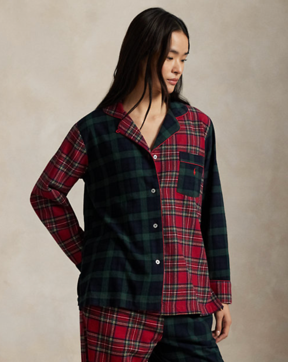 Madison Pajama Set in Black Watch/Estate