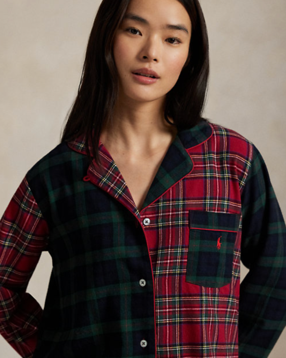 Madison Pajama Set in Black Watch/Estate