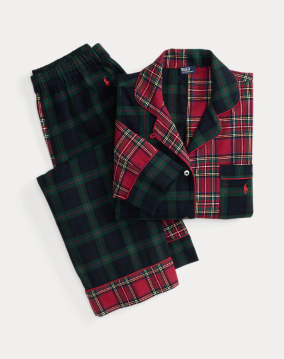 Madison Pajama Set in Black Watch/Estate