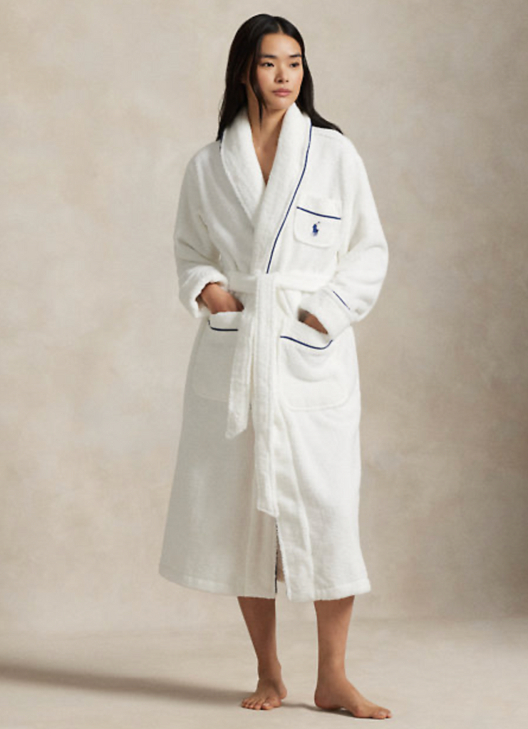Polo Essentials Robe in White Cloud
