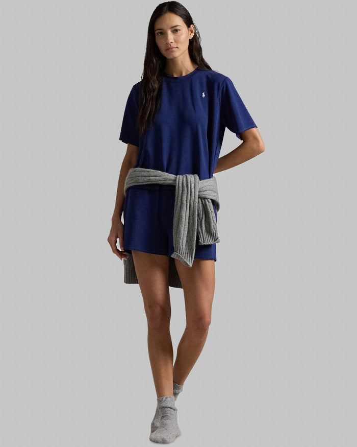 Short Sleeve Short Set in Navy