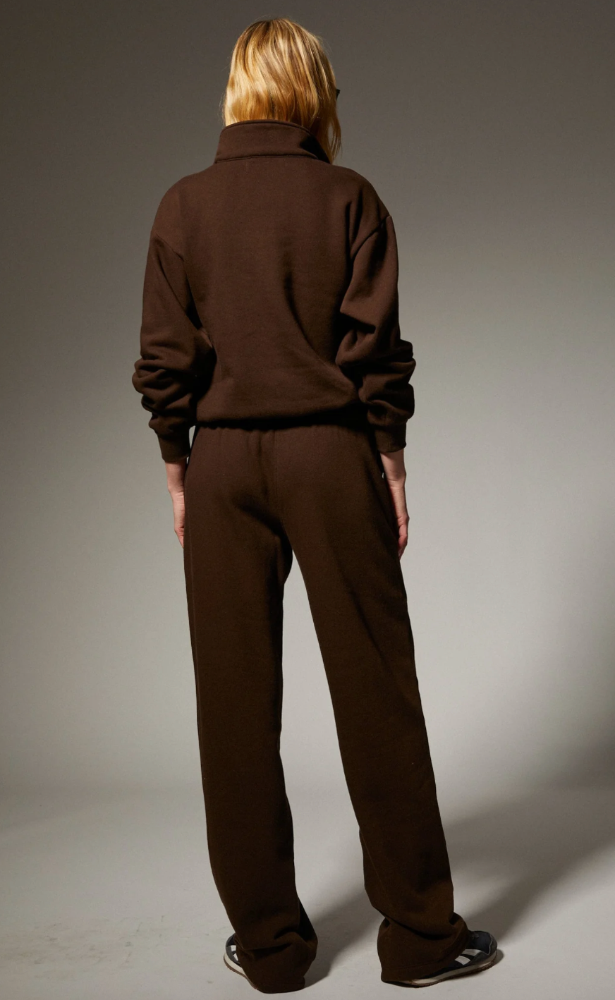 Quarter Zip Sweatshirt in Americano