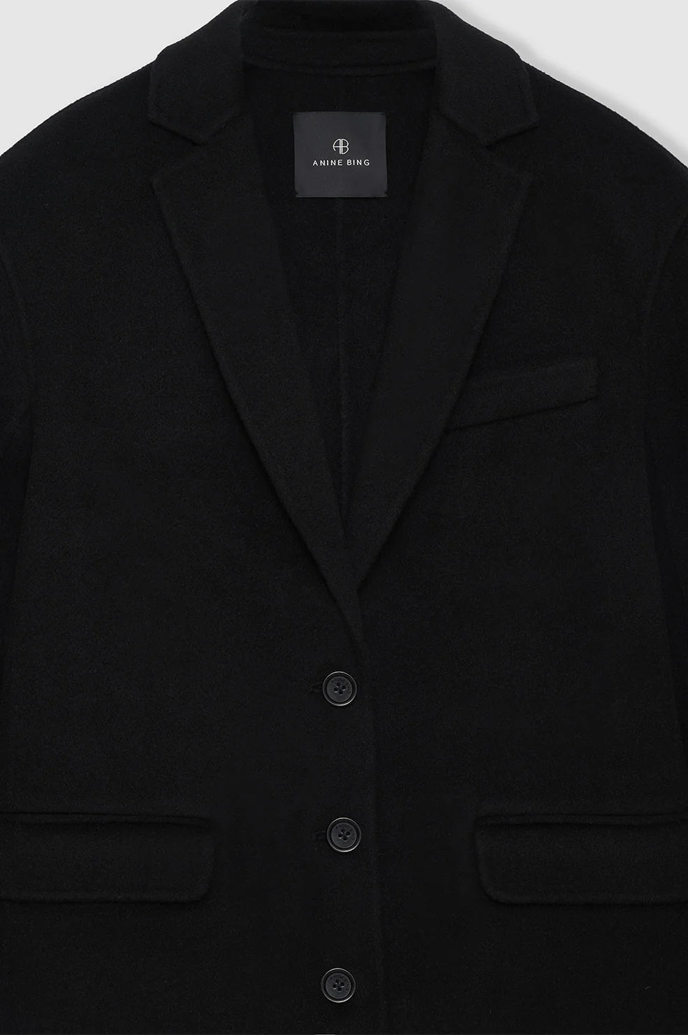 Quinn Coat in Black Cashmere Blend