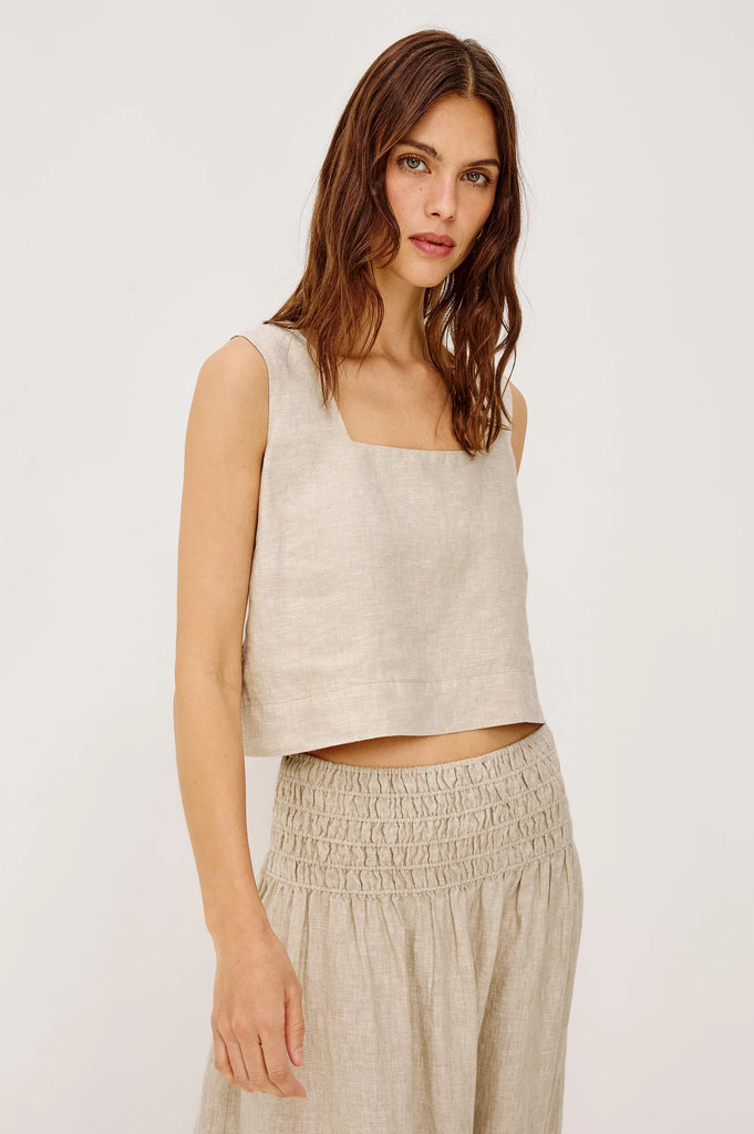 Akira Top in Heathered Flax