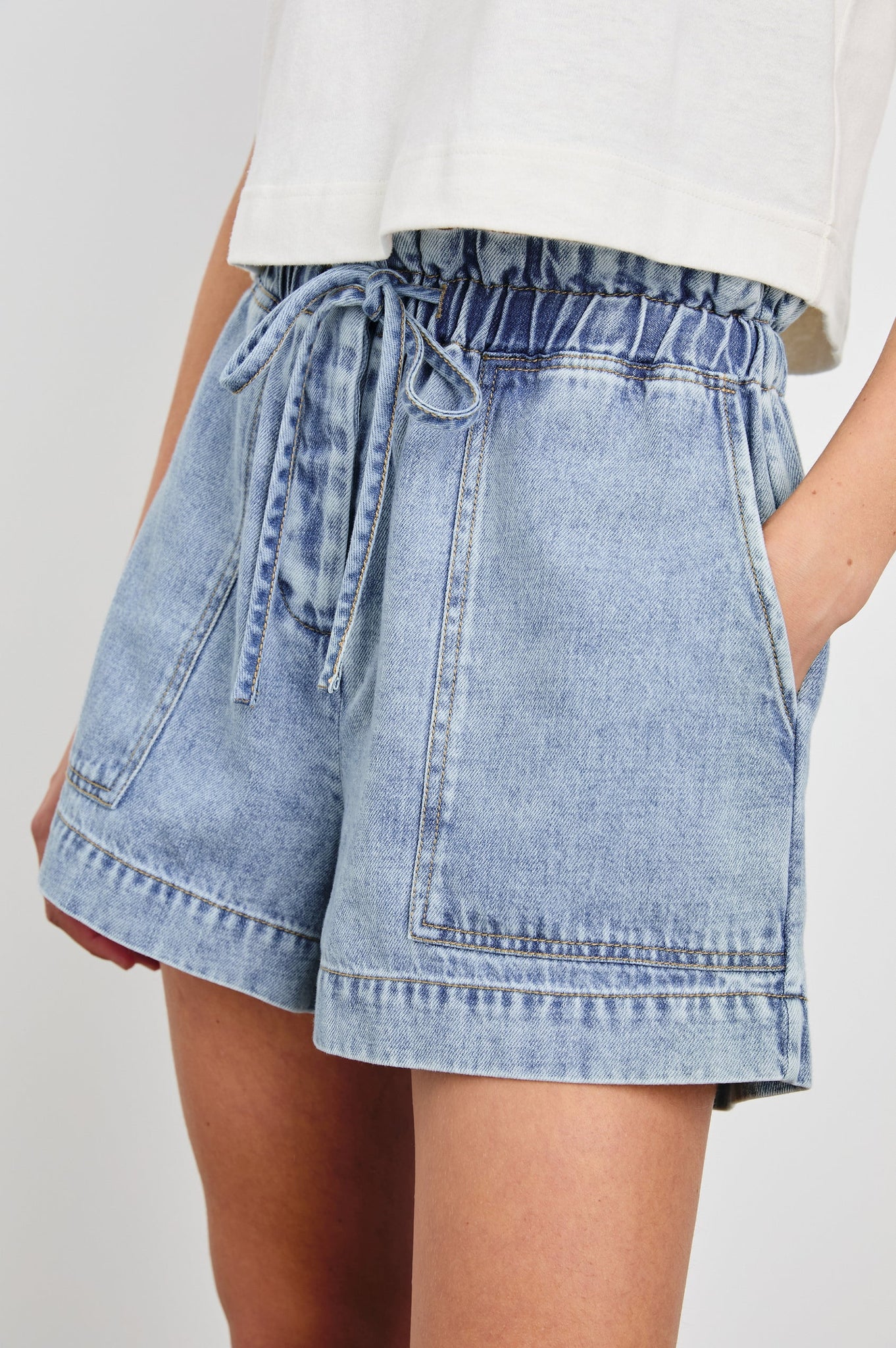 Foster Short in Faded Indigo