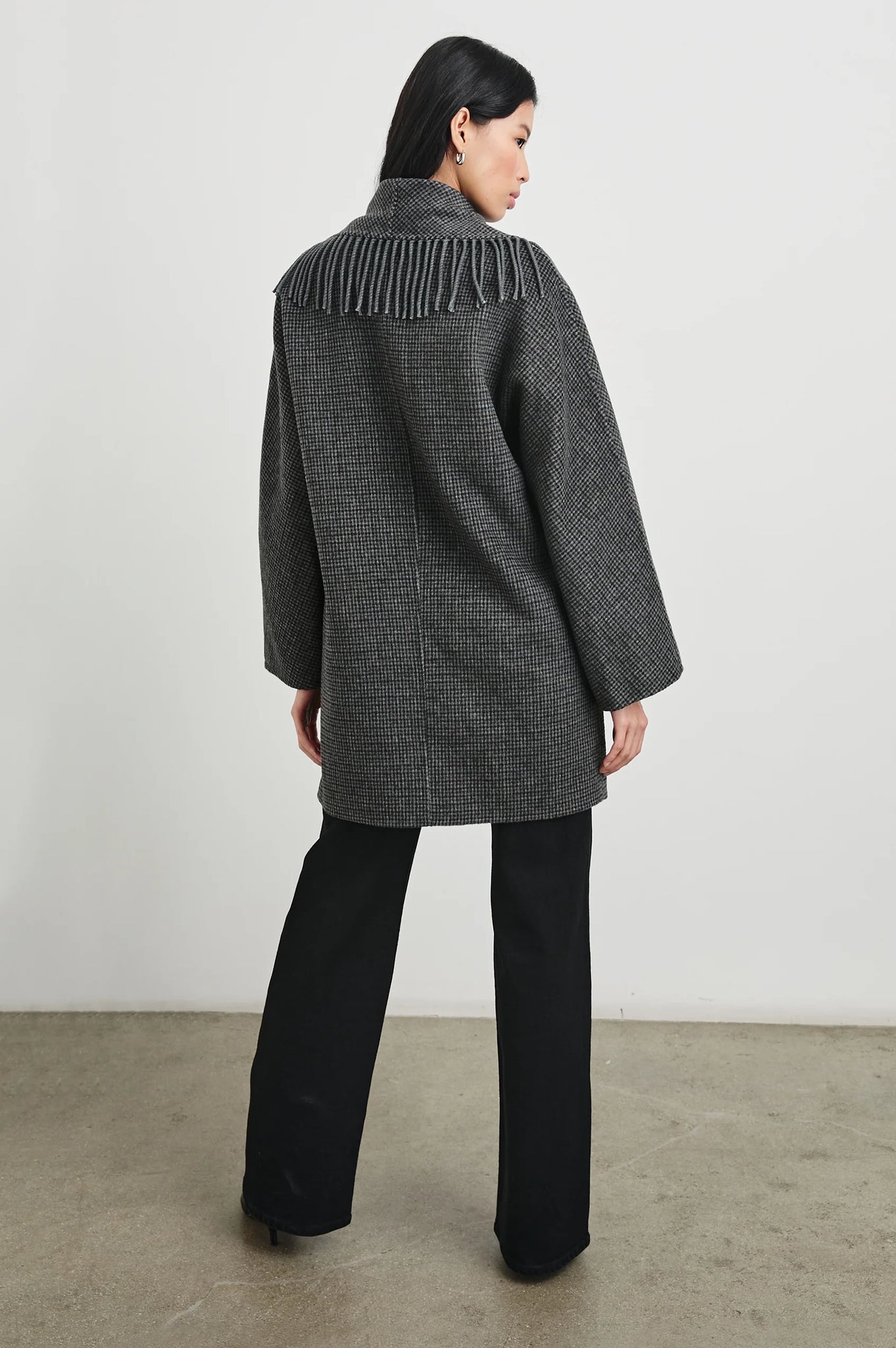 Hugo Coat in Charcoal Check