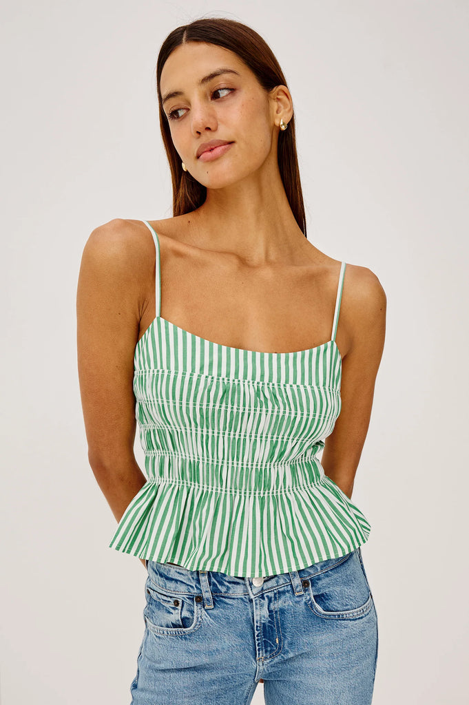 Makenna Top in Emerald Stripe