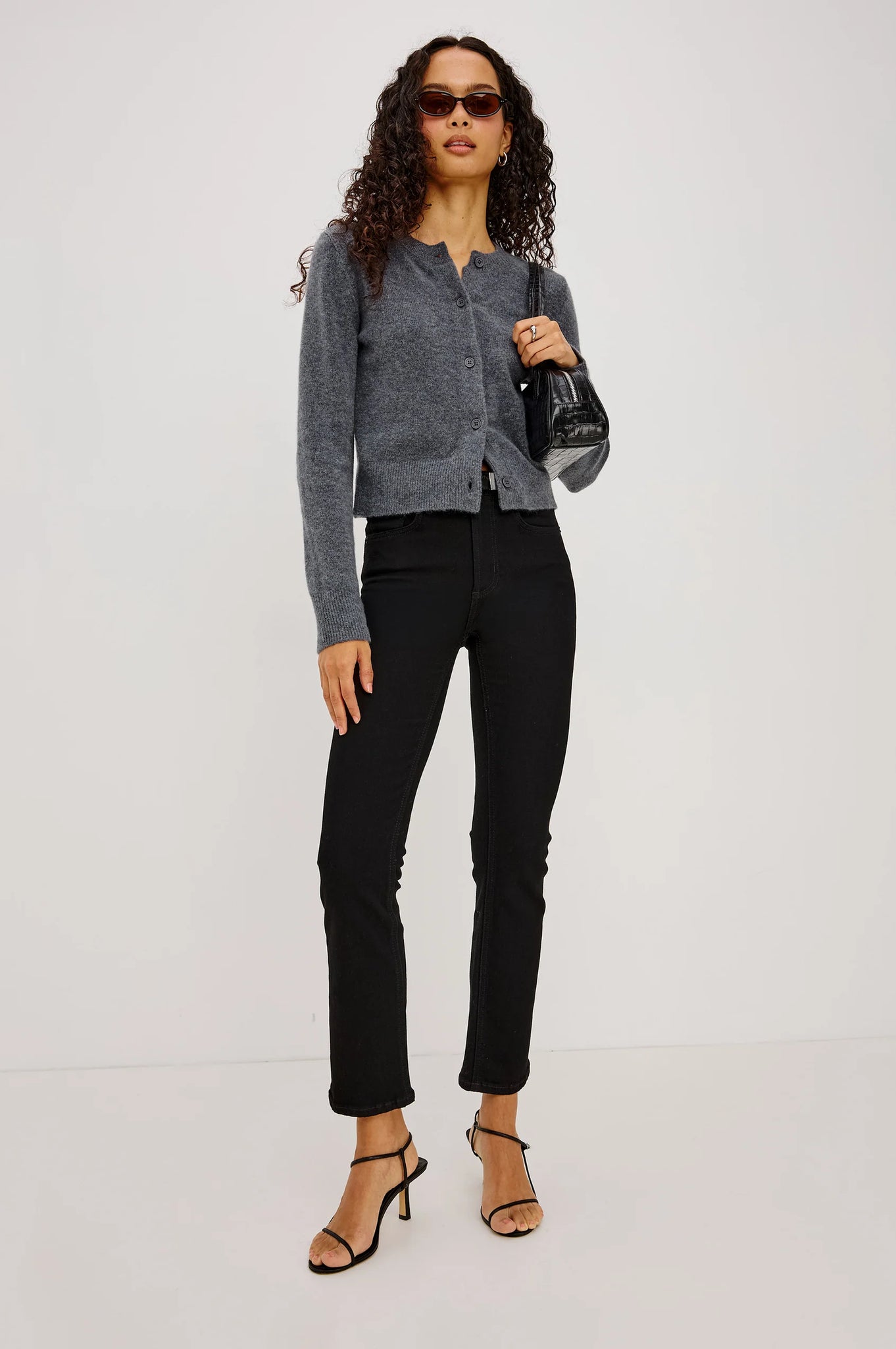 Matilda Cardigan in Charcoal