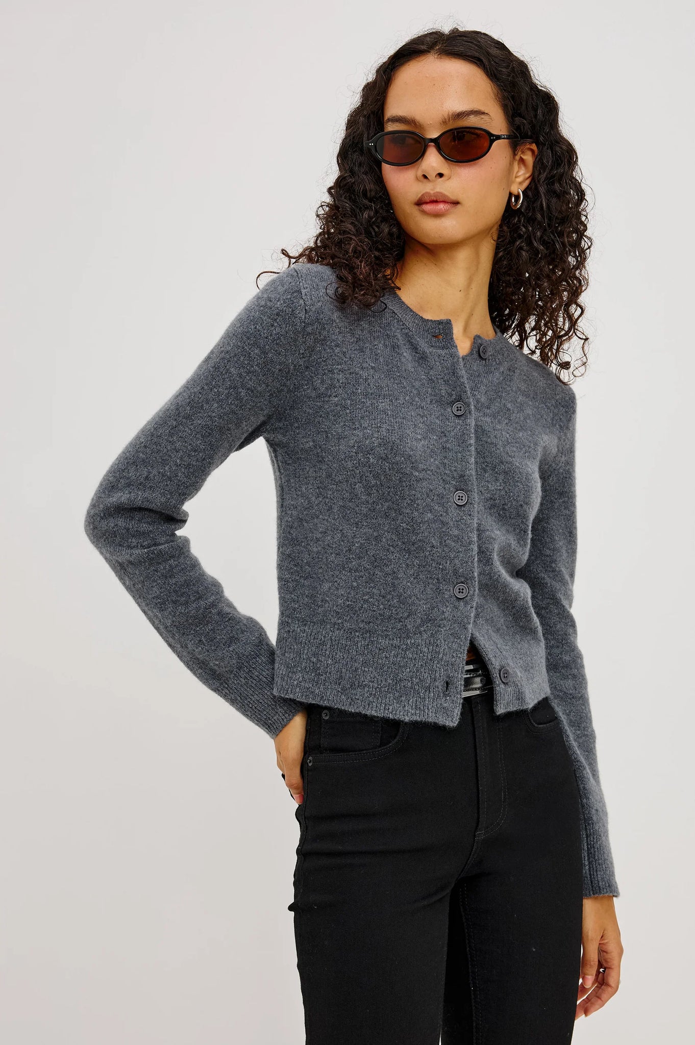 Matilda Cardigan in Charcoal