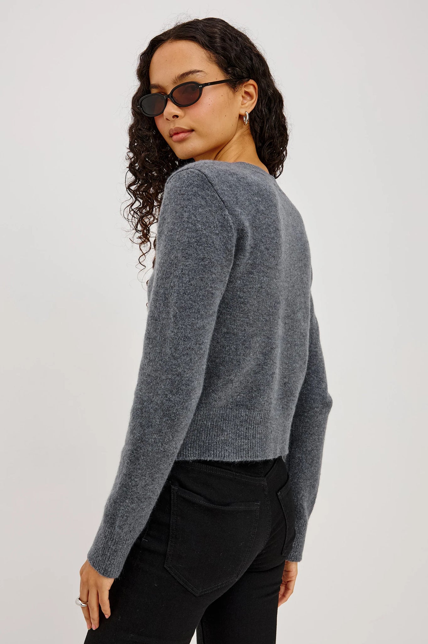 Matilda Cardigan in Charcoal