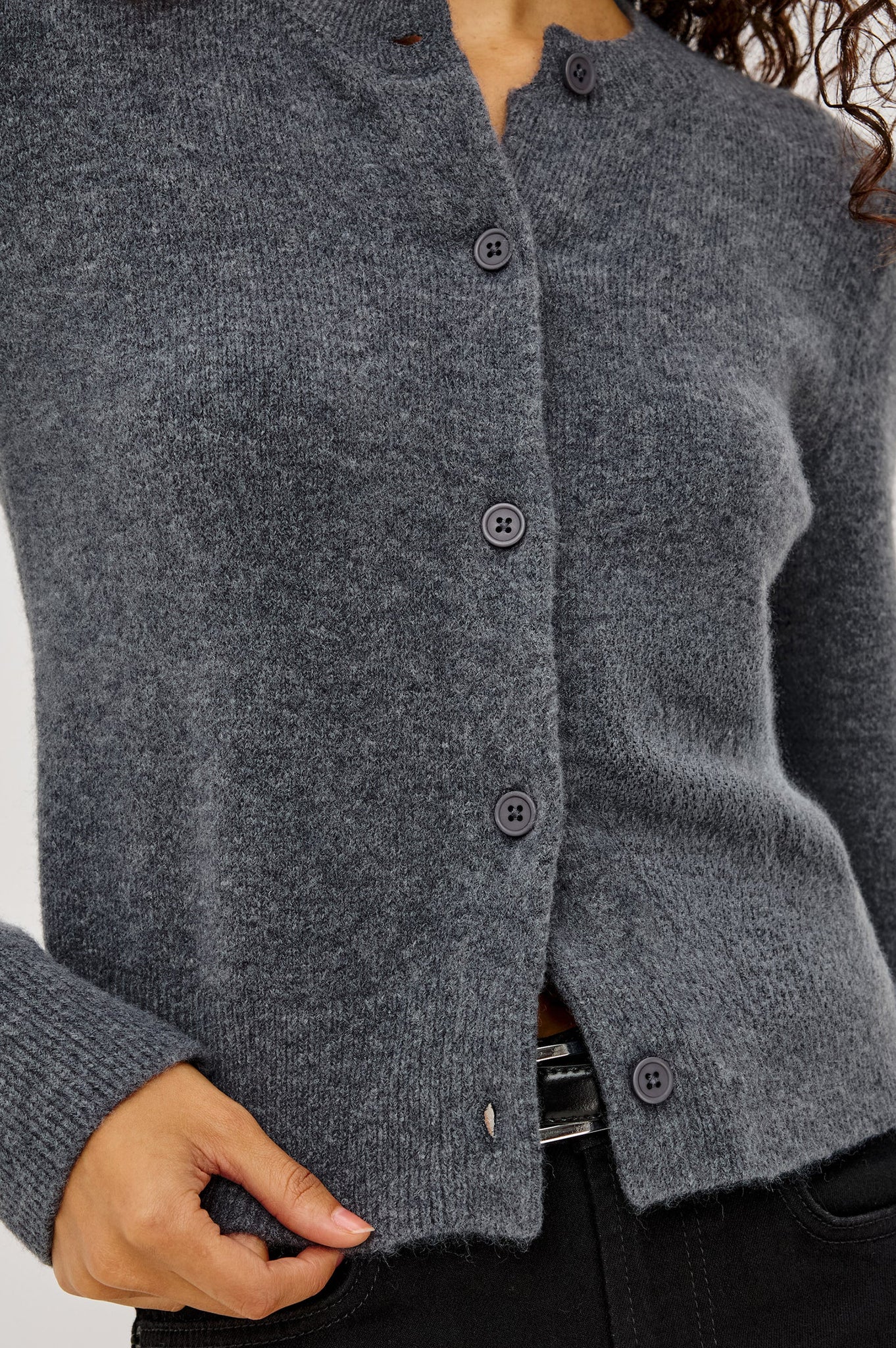 Matilda Cardigan in Charcoal