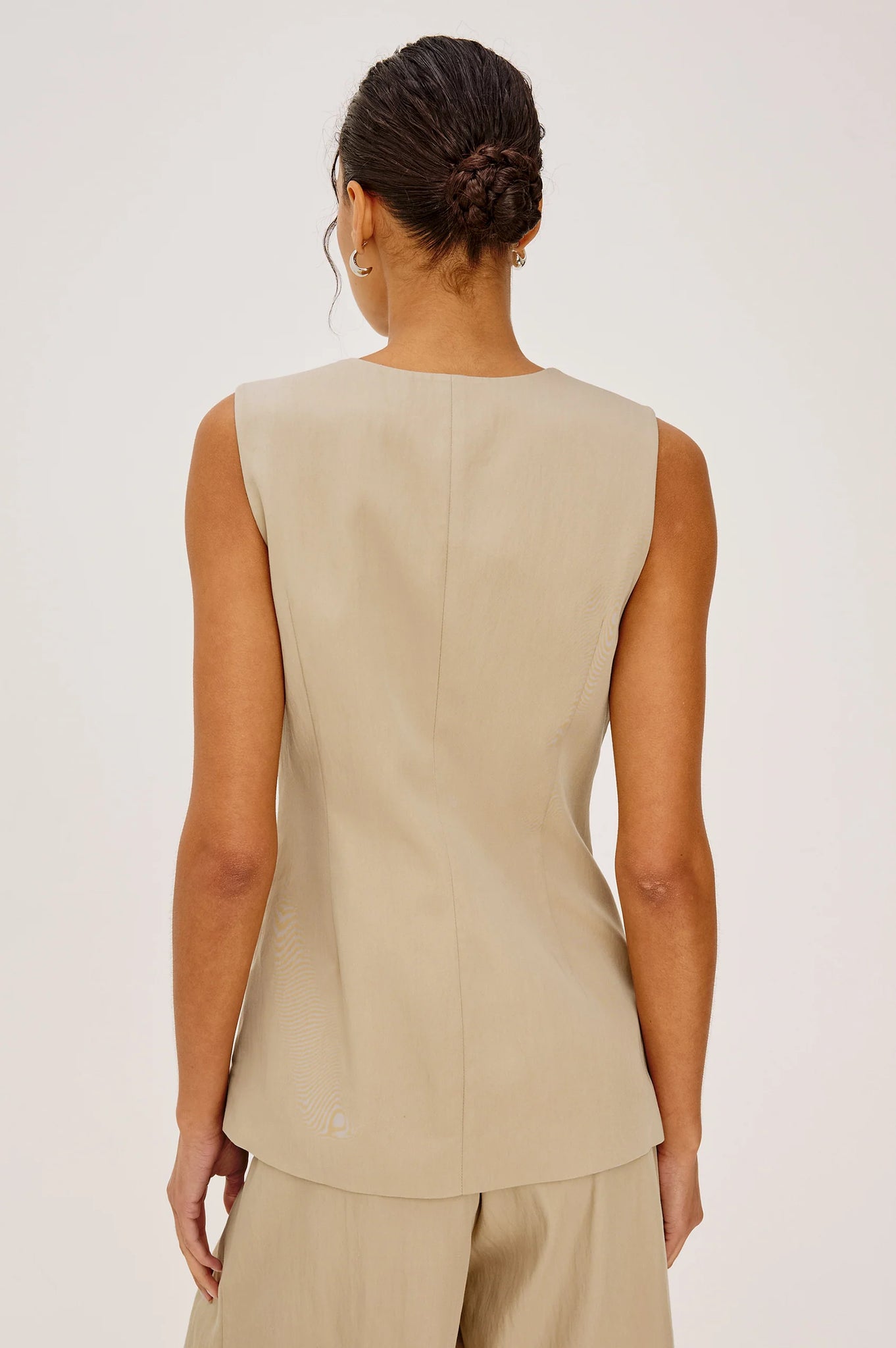 Mylah Vest in Almond