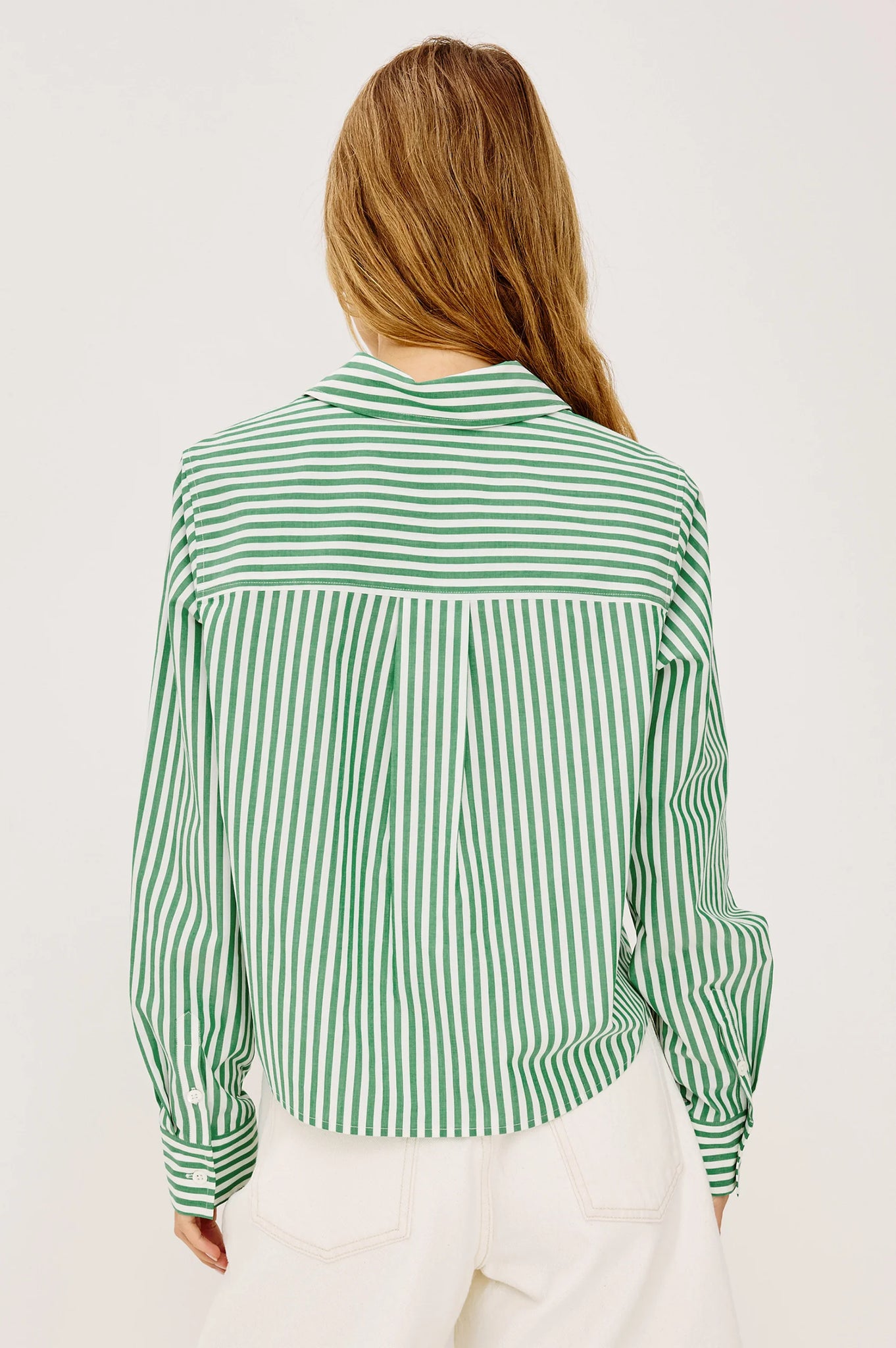 Ramy Shirt in Emerald Stripe
