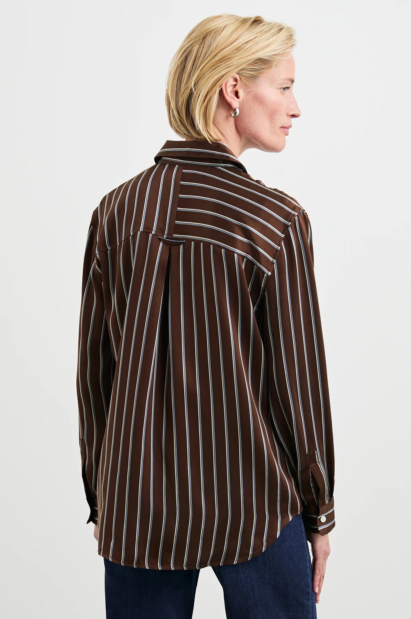 Spencer Shirt in Baltic White Stripe