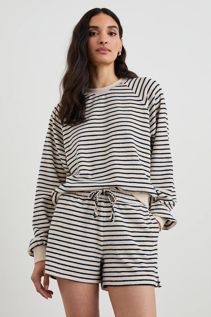 Theron Sweatshirt in Sailor Stripe Terry Towel