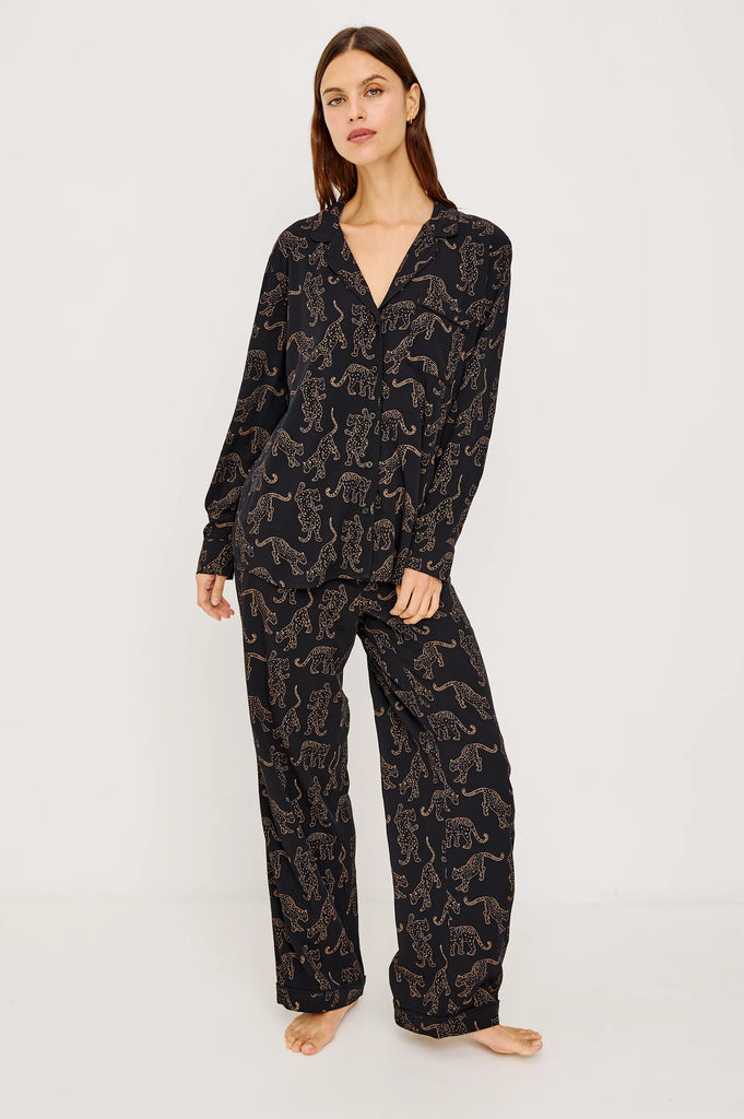 Varra Pajama Set in Tan Jaguars