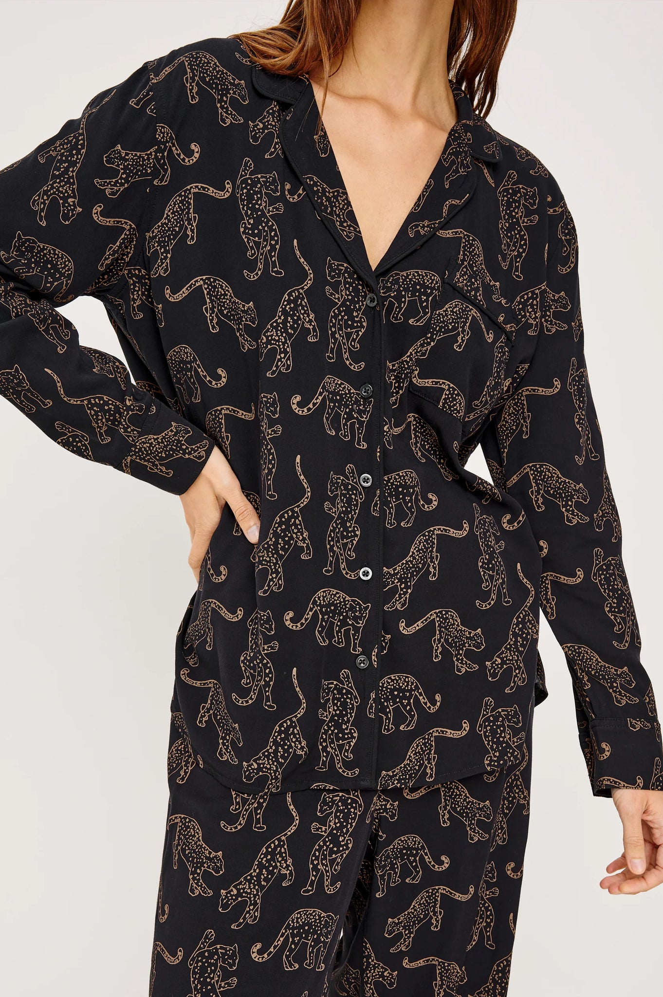 Varra Pajama Set in Tan Jaguars