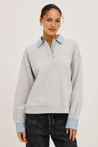 Zavier Sweatshirt in Heather Grey