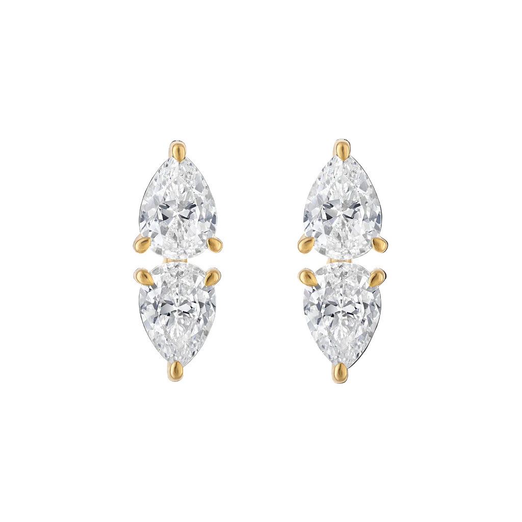 Mini Reflection Earrings in Gold