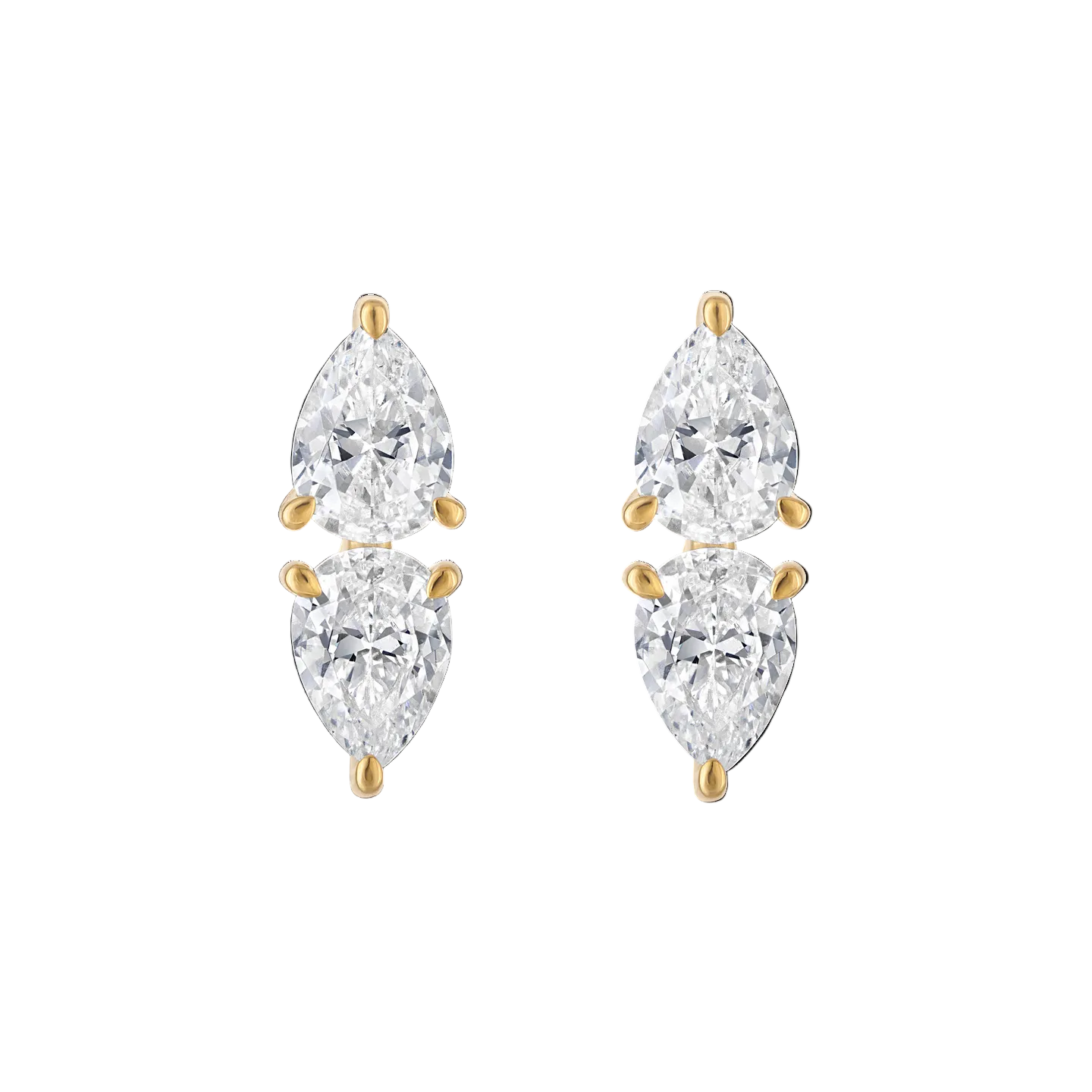 Mini Reflection Earrings in Gold