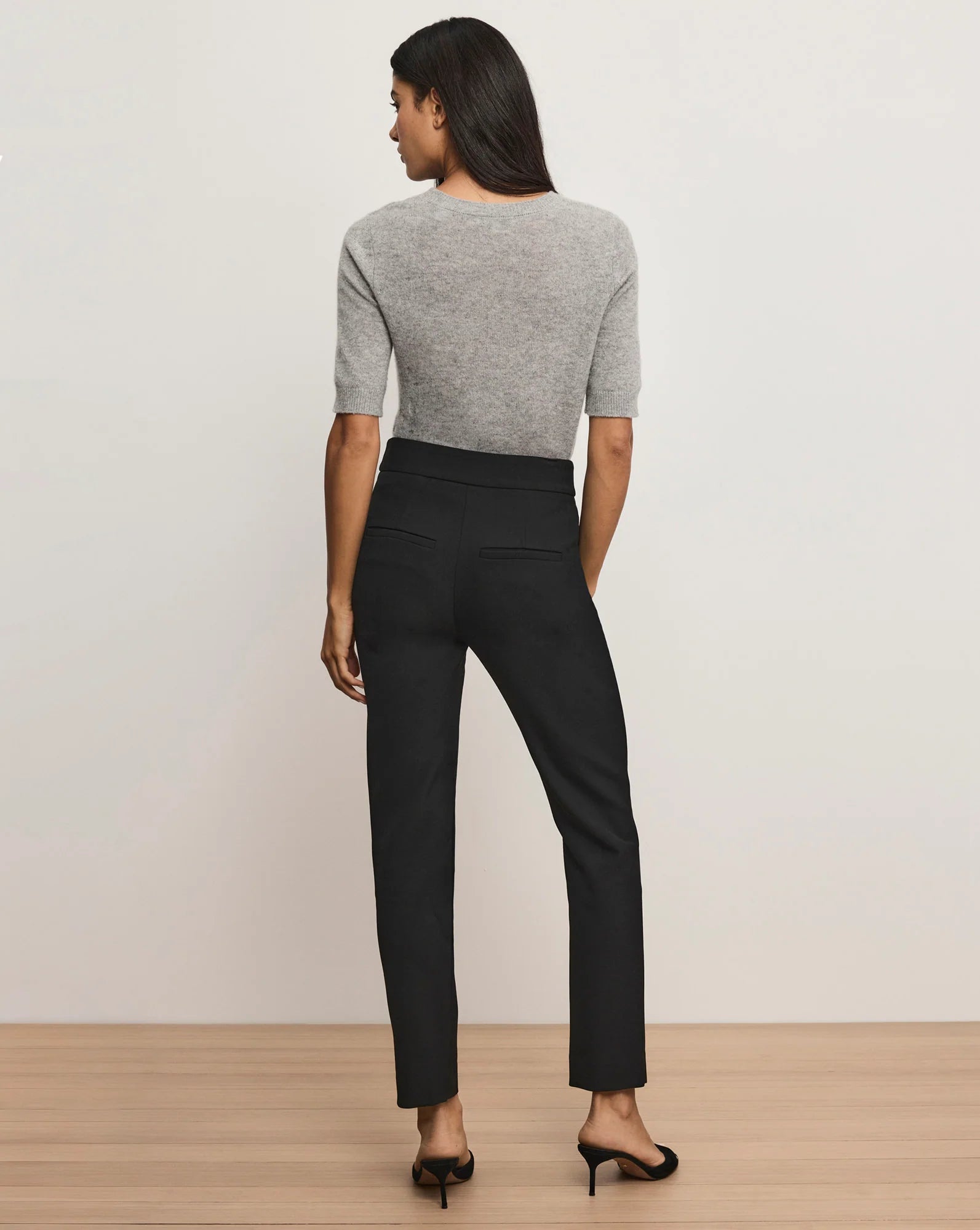 Renzo Clean Waistband Pant in Black