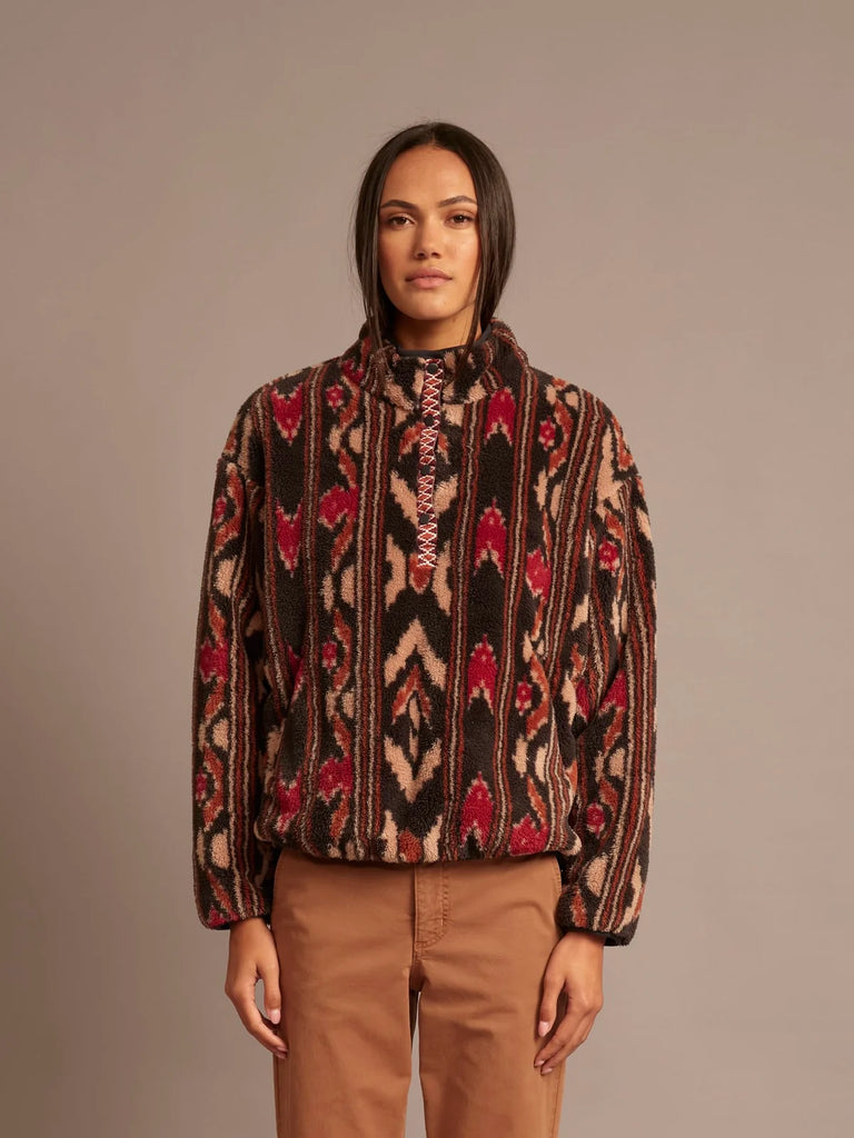 Ridge Pullover in Black Ikat