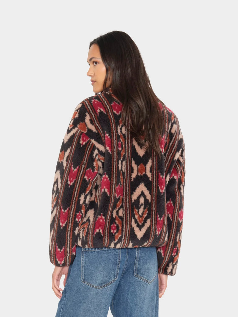 Ridge Pullover in Black Ikat