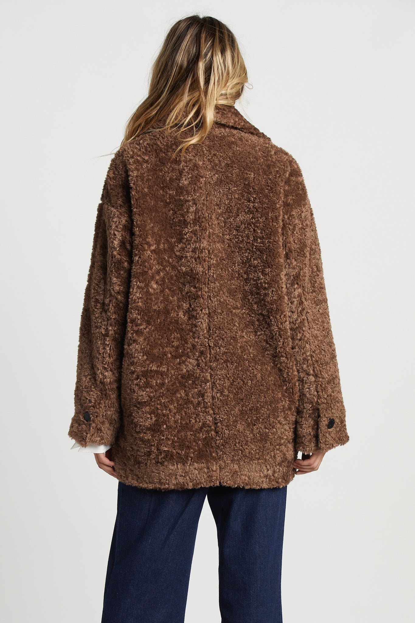 Saskia Faux Fur Coat in Toffee