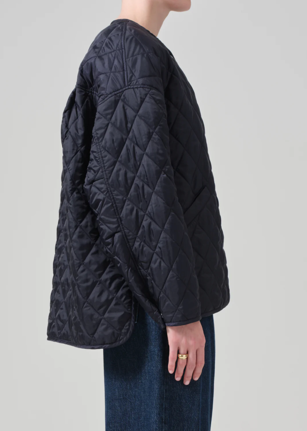 Huntleigh Quilted Coat in Ink